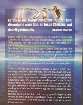 En dit is die ewige lewe deur Ernst Groll Agterblad