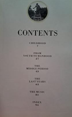 Contents of Mozart by Tim Dowley. Photo taken by Karin's Treasures.