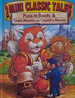 Puss in Boots Town Mouse and Country Mouse book illustrated children’s hardback front cover