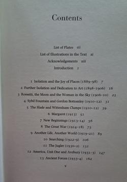 Contents of Paul Nash life and art book