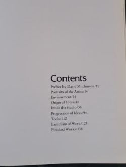 Contents page of With Henry Moore photography by Gemma Levine. 