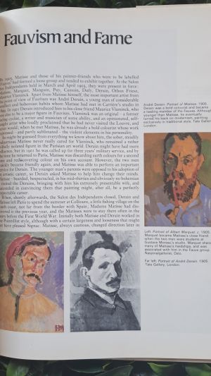 inside-page-of-the-art-of-matisse-douglas-mannering Inside page of The Art of Matisse by Douglas Mannering.