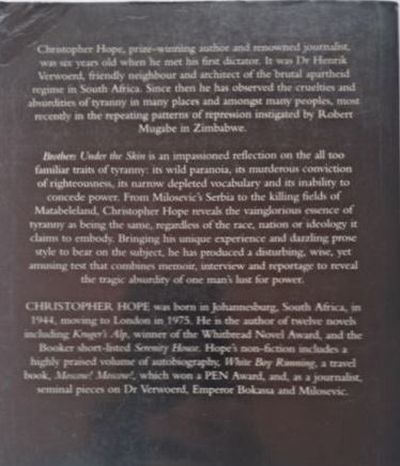 Brothers under the skin - back cover.