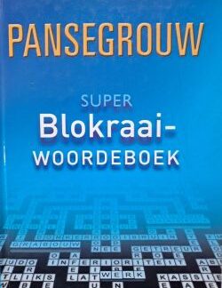 Superblokraai-woordeboek – Pansegrouw voorblad hardeband beskikbaar by Karin's Treasures