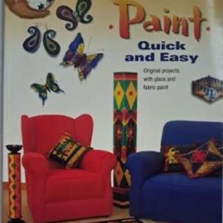 Cover of Paint, Quick and Easy by Zaresa Bosman, craft book with glass and fabric paint projects second hand book at Karin's Treasures.