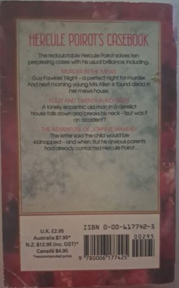 back cover hercule poirots casebook